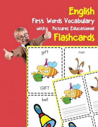 Carte English First Words Vocabulary with Pictures Educational Flashcards: Fun flash cards for infants babies baby child preschool kindergarten toddlers and Brighter Zone