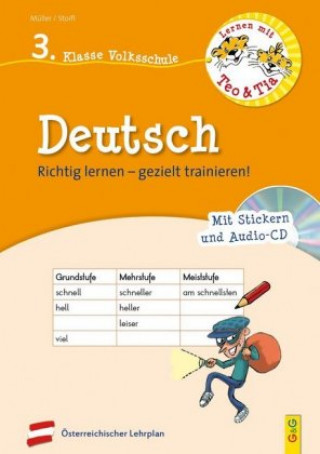 Carte Lernen mit Teo und Tia Deutsch - 3. Klasse Volksschule mit CD Verena Müller