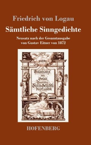 Livro Samtliche Sinngedichte Gustav Eitner