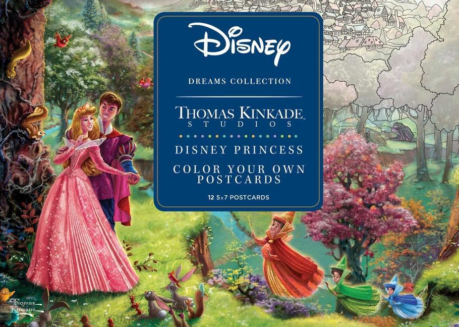 Carte Disney Dreams Collection Thomas Kinkade Studios Disney Princess Color Your Own P Thomas Kinkade