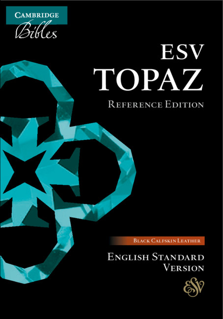 Carte ESV Topaz Reference Bible, Black Calfskin Leather, Es675: Xr 