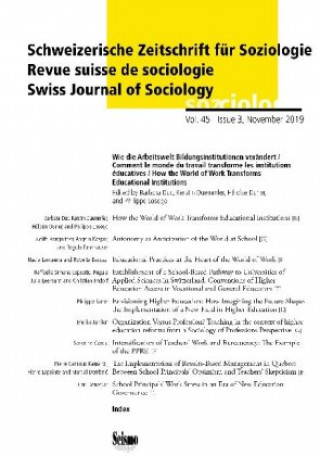 Carte Schweizerische Zeitschrift für Soziologie Barbara Duc