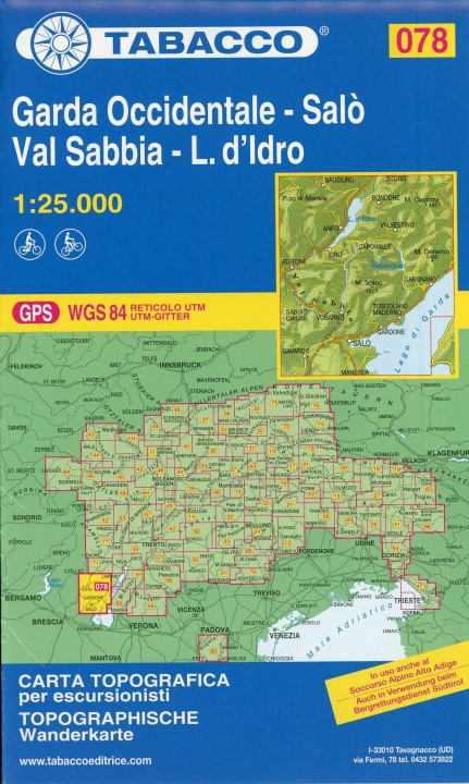 Tiskovina Garda Occidentale 1:25000 