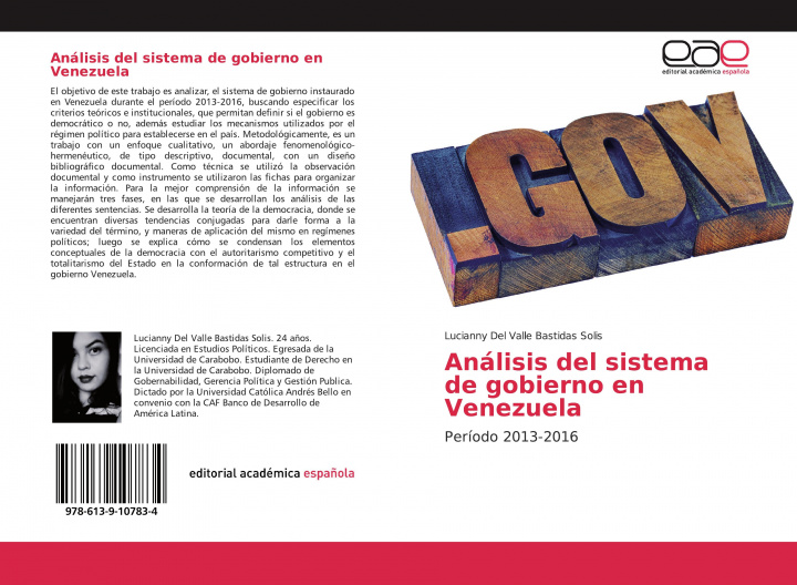 Knjiga Análisis del sistema de gobierno en Venezuela 