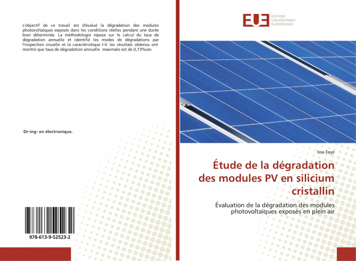 Książka Étude de la dégradation des modules PV en silicium cristallin 