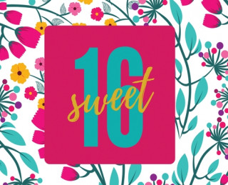 Book Happy 16th Birthday Guest Book (Landscape Hardcover) Lulu and Bell