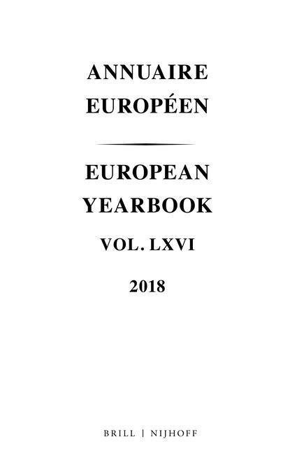Kniha European Yearbook / Annuaire Européen, Volume 66 (2018) 
