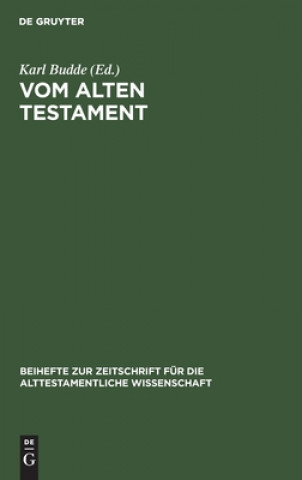 Libro Vom Alten Testament Karl Budde