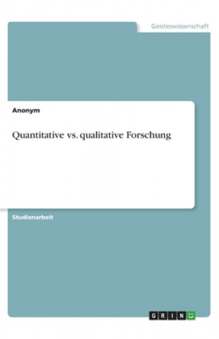 Carte Quantitative vs. qualitative Forschung 