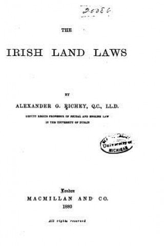 Kniha The Irish Land Laws Alexander G Richey