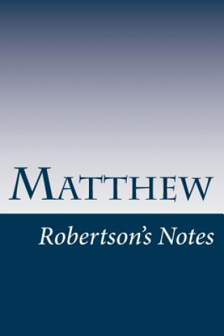 Knjiga Matthew John Robertson