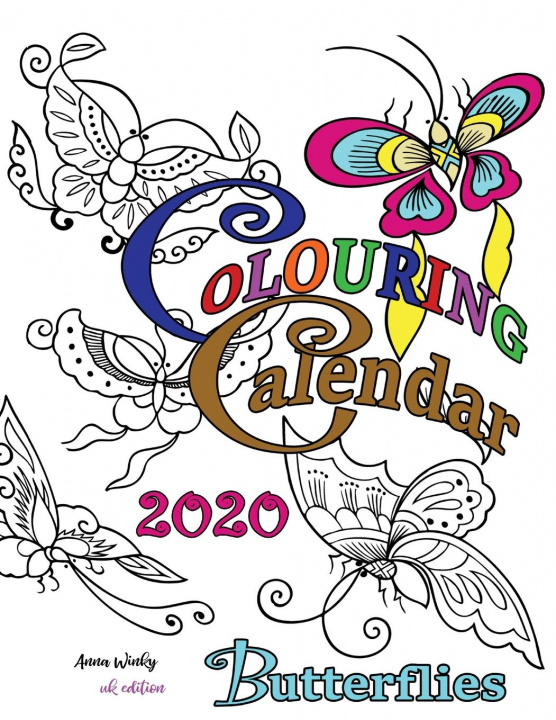 Carte Colouring Calendar 2020 Butterflies (UK Edition) 