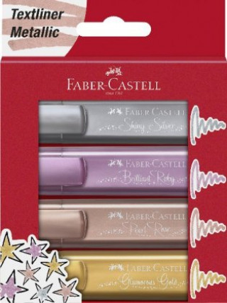 Játék Faber-Castell Textmarker TL 46 Metallic 4er Etui (gold, silber, rosé, rubin) 
