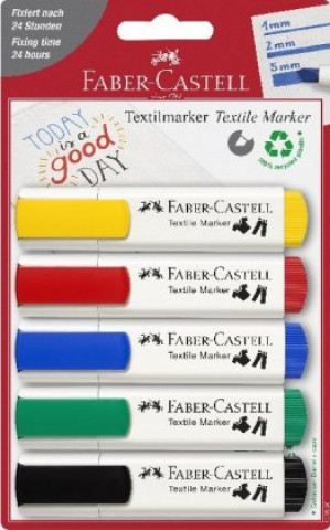 Spiel/Spielzeug Faber-Castell Textilmarker 5er Standardfarben BK 