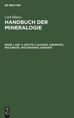 Kniha Sulfate, Chromate, Molybdate, Wolframate, Uranate 
