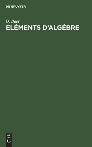 Kniha Elements d'Algebre 