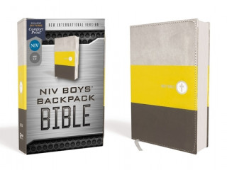 Könyv Niv, Boys' Backpack Bible, Compact, Leathersoft, Yellow/Gray, Red Letter Edition, Comfort Print 