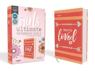 Książka NIV, Girls' Ultimate Backpack Bible, Faithgirlz Edition, Compact, Flexcover, Coral, Red Letter Edition, Comfort Print 