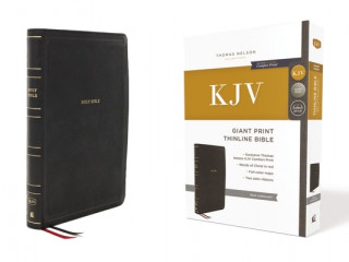 Carte KJV Holy Bible, Giant Print Thinline Bible, Black Leathersoft, Red Letter, Comfort Print: King James Version 