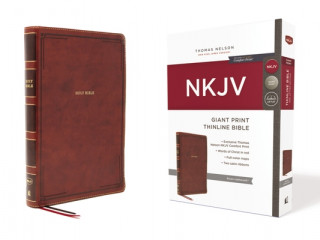 Книга NKJV Holy Bible, Giant Print Thinline Bible, Brown Leathersoft, Red Letter, Comfort Print: New King James Version 