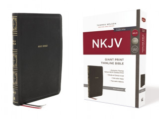 Книга NKJV Holy Bible, Giant Print Thinline Bible, Black Leathersoft, Red Letter, Comfort Print: New King James Version 