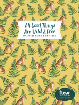 Könyv All Good Things Are Wild and Free Wrapping Paper and Gift Tags Irene Smit