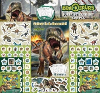 Papírszerek Samolepkový set 500 ks Dinosauři 