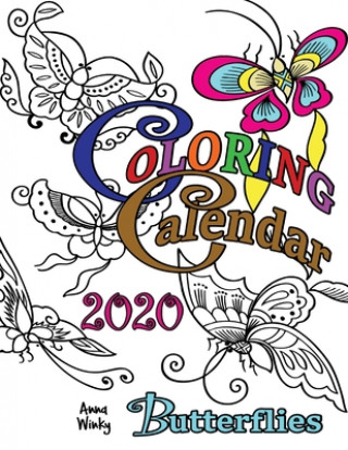 Kniha Coloring Calendar 2020 Butterflies 