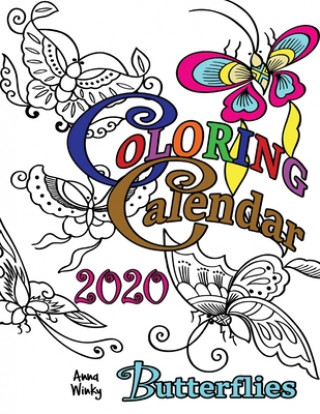 Carte Coloring Calendar 2020 Butterflies Anna Winky