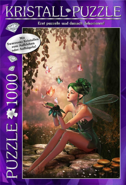 Joc / Jucărie M.I.C. Swarovski Kristall Puzzle Motiv: Fairy Forrest. 1000 Teile Puzzle 