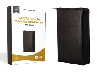 Knjiga Rvr60 Santa Biblia, Letra Grande, Tama?o Compacto, Leathersoft, Negro, Edición Letra Roja Con Cierre 