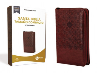 Knjiga Rvr60 Santa Biblia, Letra Grande, Tama?o Compacto, Leathersoft, Café, Edición Letra Roja, Con Cierre 