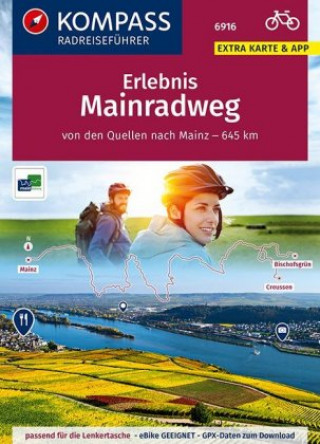 Carte KOMPASS Radreiseführer Mainradweg 