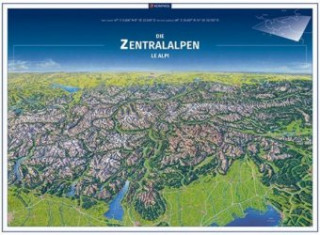 Tiskovina KOMPASS Panorama Die Zentralalpen, Le Alpi, Poster 