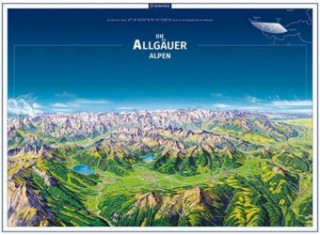 Materiale tipărite KOMPASS Panorama-Poster Die Allgäuer Alpen 