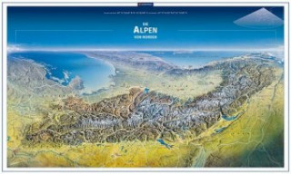 Tiskovina KOMPASS Panorama Die Alpen von Norden, Poster 