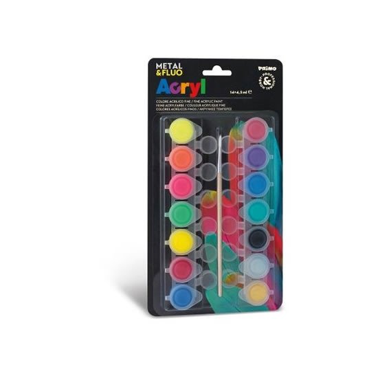 Papírenské zboží PRIMO akrylové barvy 14 x 4,5 ml 