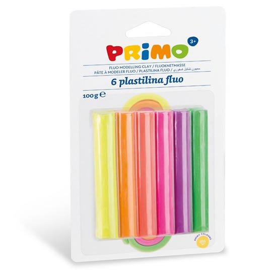 Articole de papetărie PRIMO plastelína FLUO 6 x 17 g 