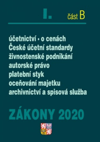 Carte Zákony 2020 I. část B Účetní zákony 