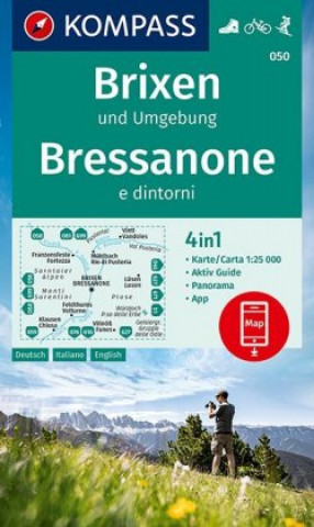 Materiale tipărite KOMPASS Wanderkarte 050 Brixen und Umgebung, Bressanone e dintorni 1:25.000 