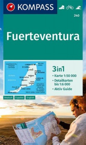 Tiskovina KOMPASS Wanderkarte 240 Fuerteventura 1:50.000 