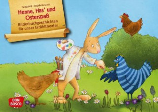 Joc / Jucărie Henne, Has' und Osterspaß. Kamishibai Bildkartenset Helga Fell