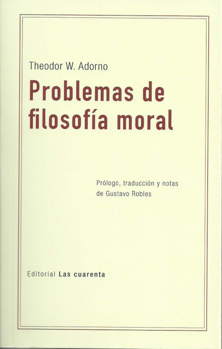 Könyv PROBLEMAS DE FILOSOFÍA MORAL THEODOR ADORNO