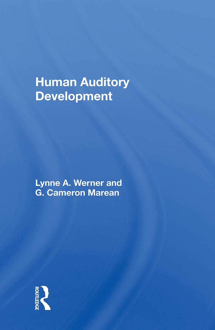 Knjiga Human Auditory Development LYNNE A. WERNER