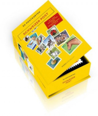 Könyv Postkartenbox 50 Tier-Briefmarken als Postkarten 