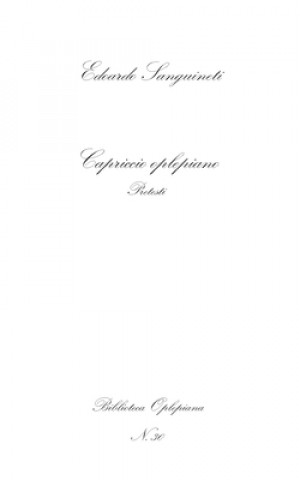 Knjiga Capriccio oplepiano: Pretesti Edoardo Sanguineti