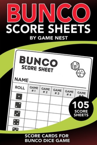 Book Bunco Score Sheets Game Nest