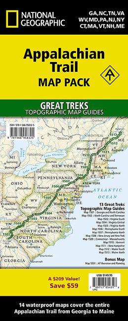 Prasa Appalachian Trail [Map Pack Bundle] National Geographic Maps