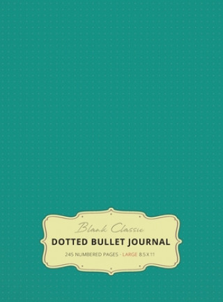 Carte Large 8.5 x 11 Dotted Bullet Journal (Teal #7) Hardcover - 245 Numbered Pages BLANK CLASSIC