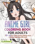 Carte Anime Girl Coloring Book For Adults 